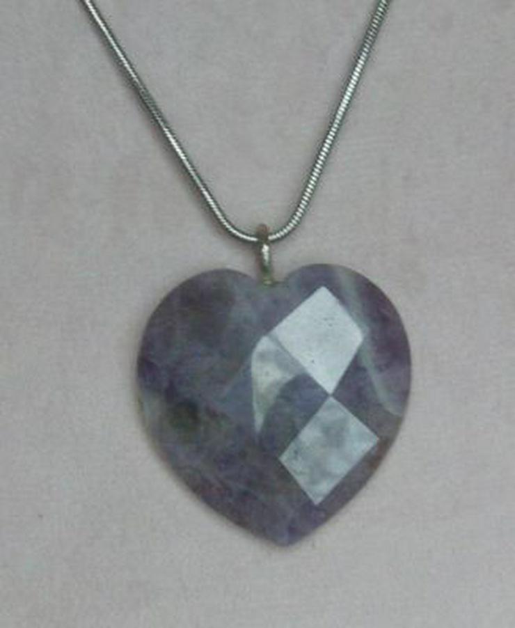 Bild 2: Herzanhänger, 925 Silbr, Amethyst