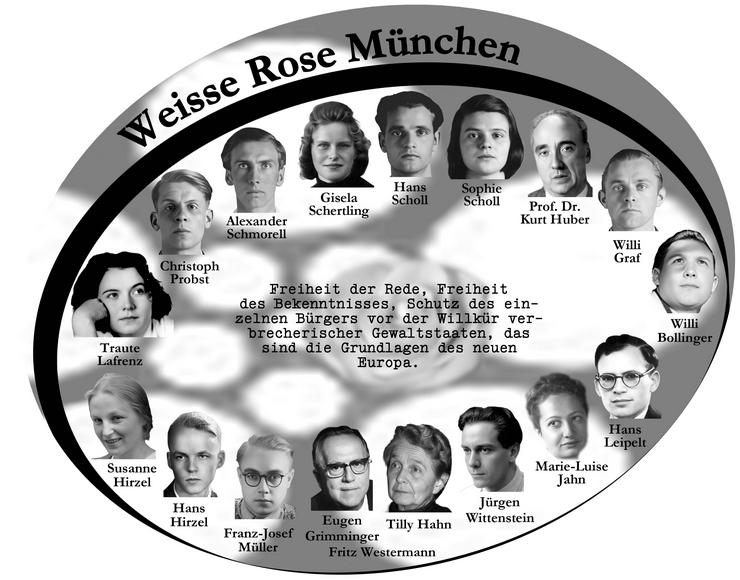 Weisse Rose – Dauerausstellung, weltweit einzigartig und einmalig (Zu verschenken, Schenkung, kostenlos)
