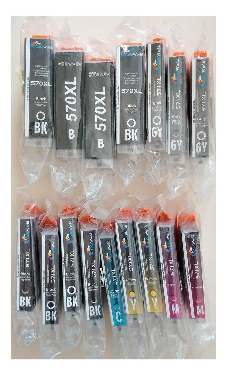 Druckerpatronen für CANON PIXMA ,570 XL, 571 XL, COLOWORLD, GILIMEDIA