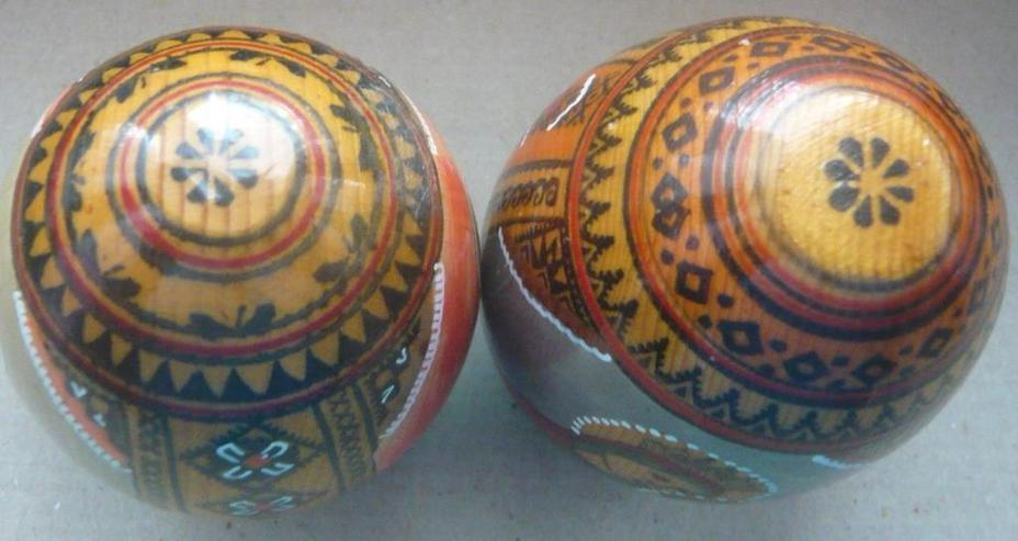 Bild 3: Holzeier mit kunstvoller religiöser Malerei Ikonen TOP