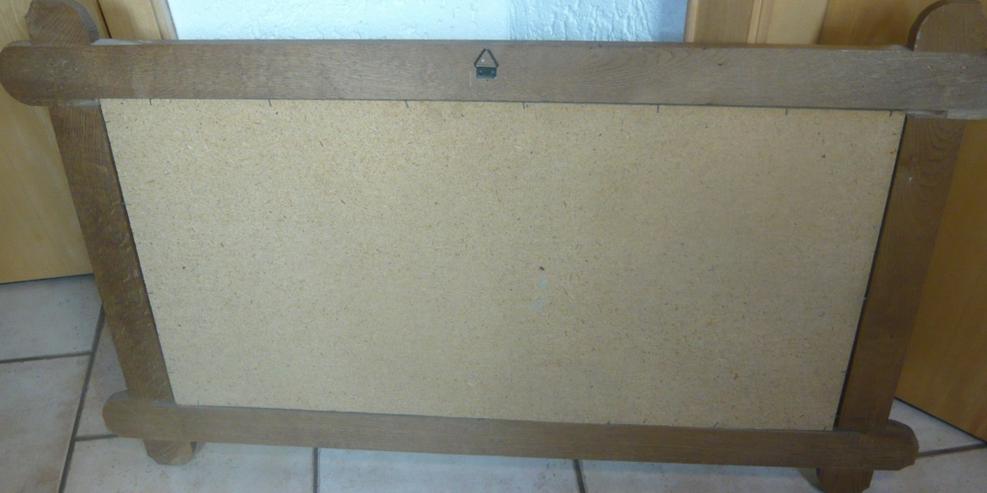 Bild 4: Ölgemälde Gebirgslandschaft signiert GASTON mit rustikalem Rahmen