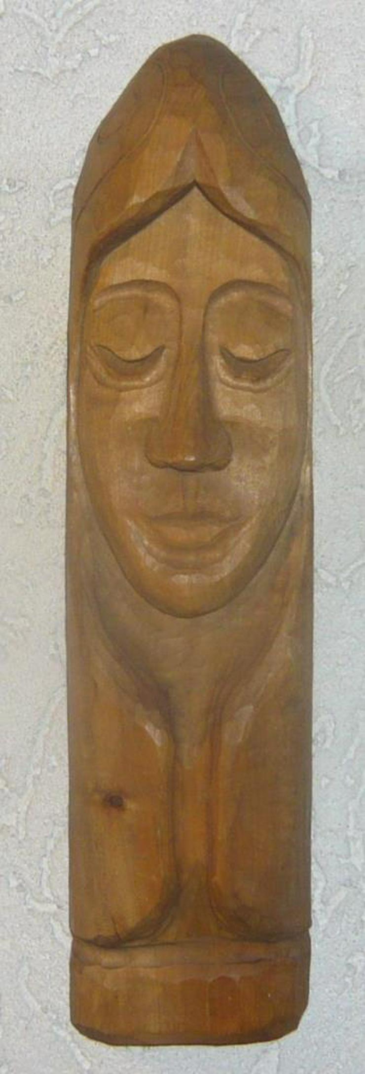 Bild 3: Holzfigur geschnitzt Wandfigur Madonna 40 cm sehr gut