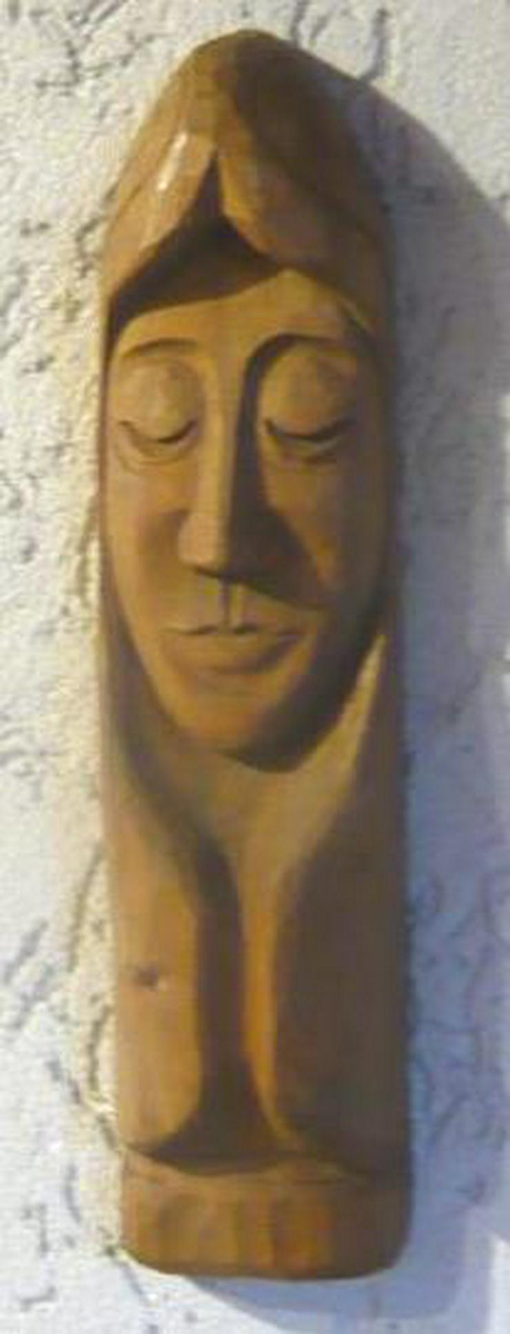 Bild 4: Holzfigur geschnitzt Wandfigur Madonna 40 cm sehr gut