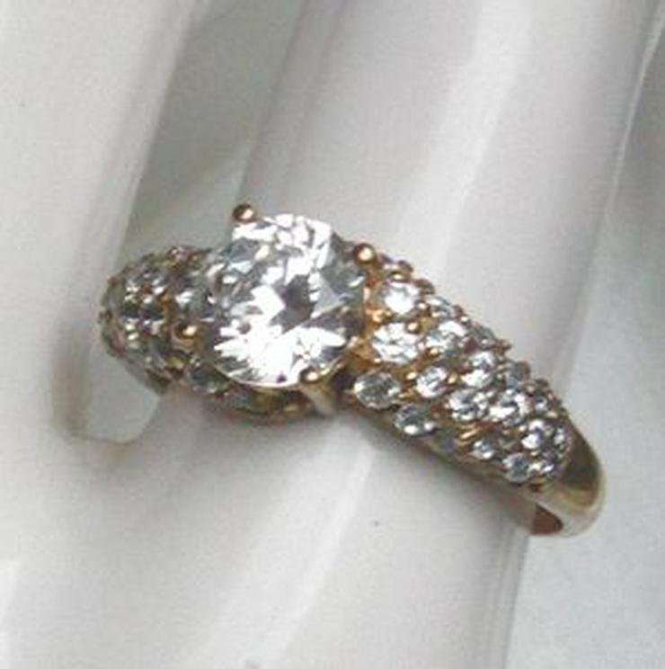 Bild 4: Ring, 925 Silber, vergoldet mit Topassteinen