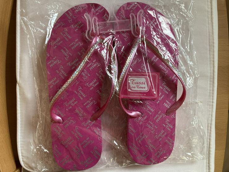 NEU Tussi on Tour Flip Flops Badeschlappen Badeschuhe Gr. 38/39 - Größe 38 - Bild 1