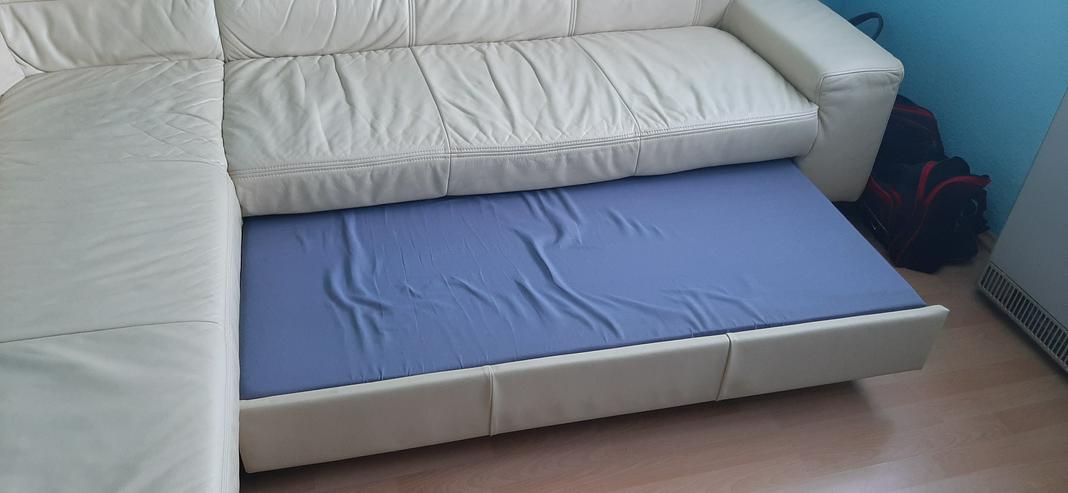 Bild 3: Eckcouch Leder Beige