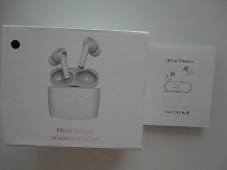 Bild 2: J8 Ear Phones, Noise cancelling, mit Ladeetui, schwarz, Umverpackung