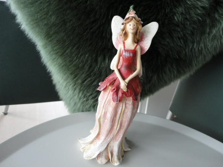 Bild 4: ELFE ( Dekofigur) mit Blütendekor, rosa/weiß, 23 cm