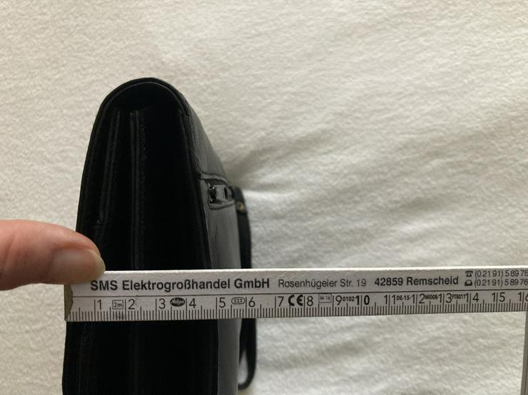 Bild 12: NEU Echtleder Handgelenktasche Herrenhandtasche schwarz