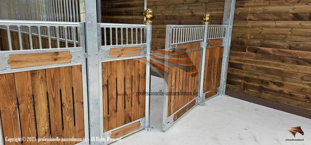 Bild 12: Pferdebox und Innenbox & Trennwände - Boxenstall und Stallfronte