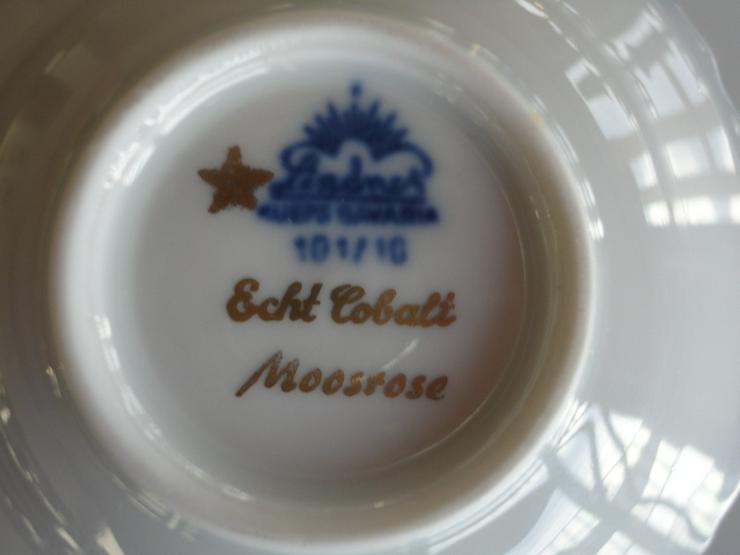 Bild 2: LINDNER Moosrose Echt Kobalt Konfektschale, Vintage