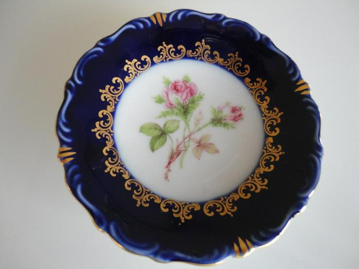 LINDNER Moosrose Echt Kobalt Konfektschale, Vintage