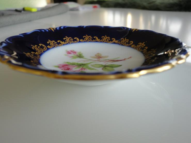 Bild 4: LINDNER Moosrose Echt Kobalt Konfektschale, Vintage