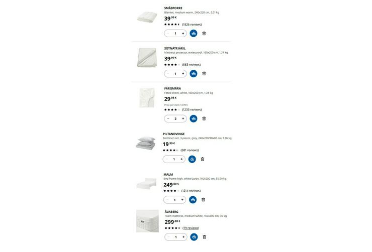 Bild 2: Komplettes Queen-Size-Bett (160 cm) IKEA MALM + AVABERG Schaumstoffmatratze