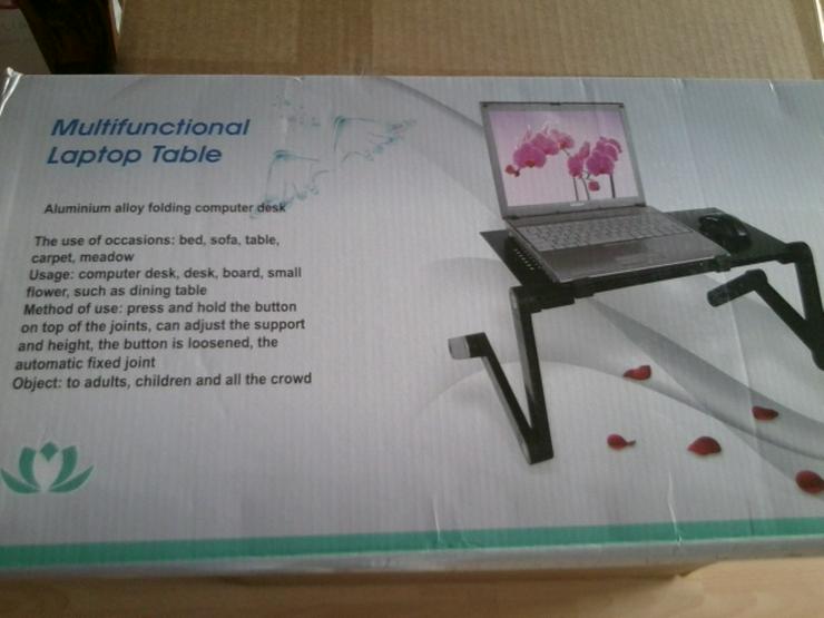 praktischer Laptop-Tisch aus Aluminium zu verschenken!