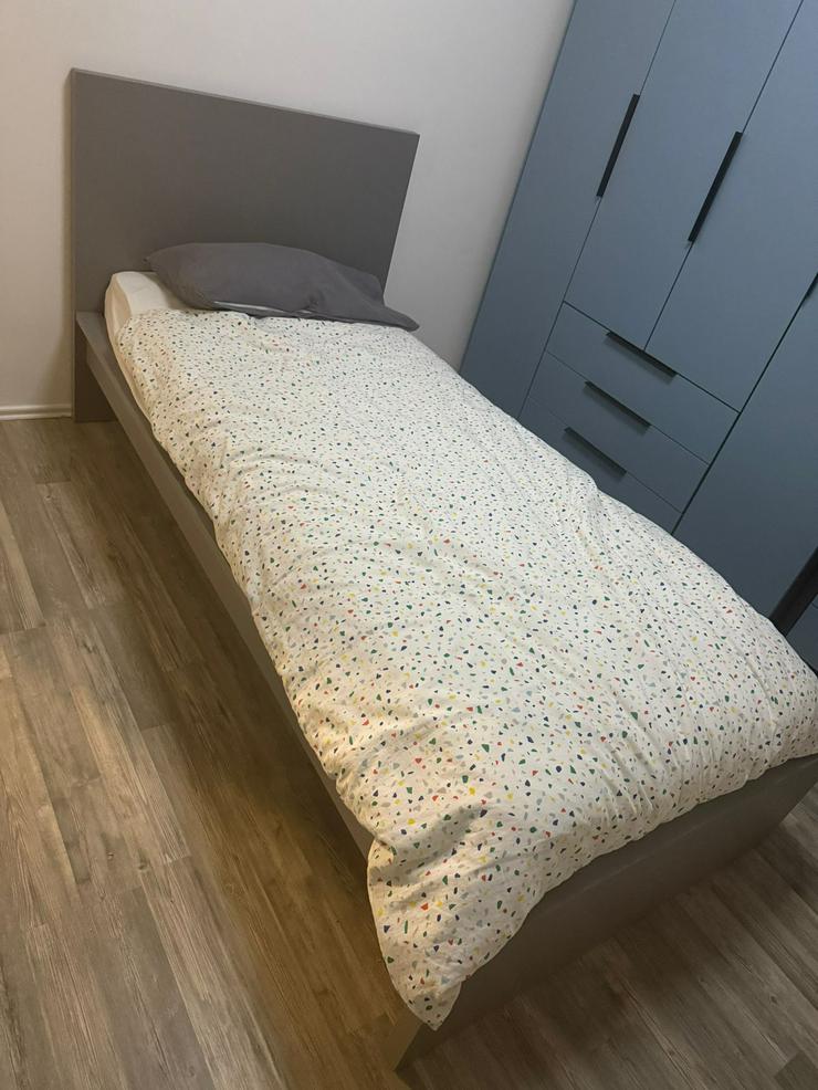 Bett Set 90x200cm IKEA MALM  + ABYGDA Schaumstoffmatratze