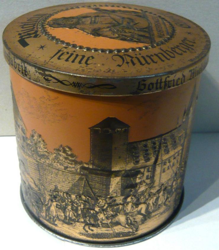 Alte Lebkuchen Blechdose Wicklein Nürnberg Vintage Sammler Deko