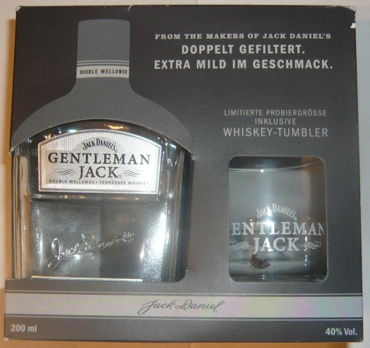 Jack Daniel´s Gentleman Jack inkl. Whiskey-Tumbler leer OVP Set