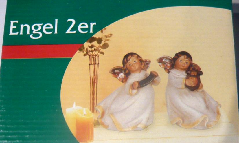 Bild 6: Weihnachtsdeko 2 Engel in OVP ungebraucht TOP