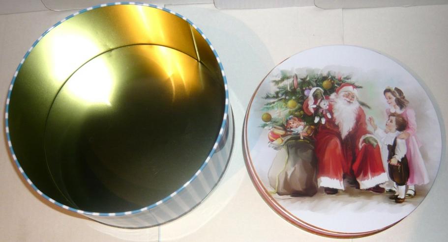 Bild 3: 2x Blechdose Gebäckdose Keksdose Weihnachtsmotiv Nomita u. Danish