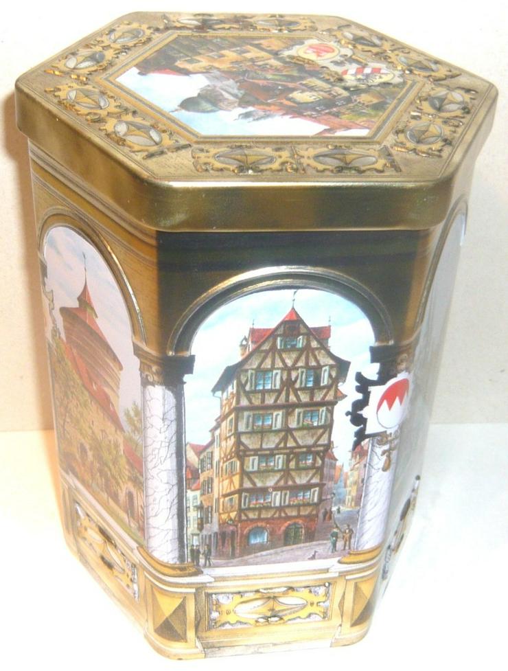 Bild 5: Alte Lebkuchen Blechdose 6eckig Schmidt Elisen Nürnberg Deko Vintage Sammler 