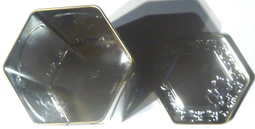 Bild 9: Alte Lebkuchen Blechdose 6eckig Schmidt Elisen Nürnberg Deko Vintage Sammler 