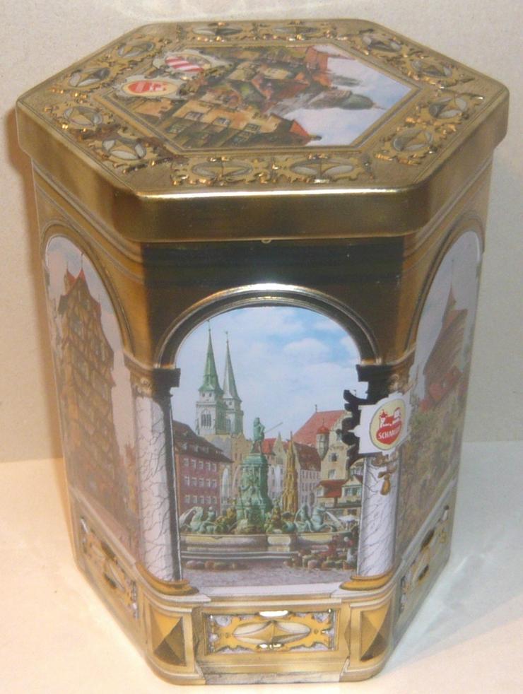 Bild 3: Alte Lebkuchen Blechdose 6eckig Schmidt Elisen Nürnberg Deko Vintage Sammler 