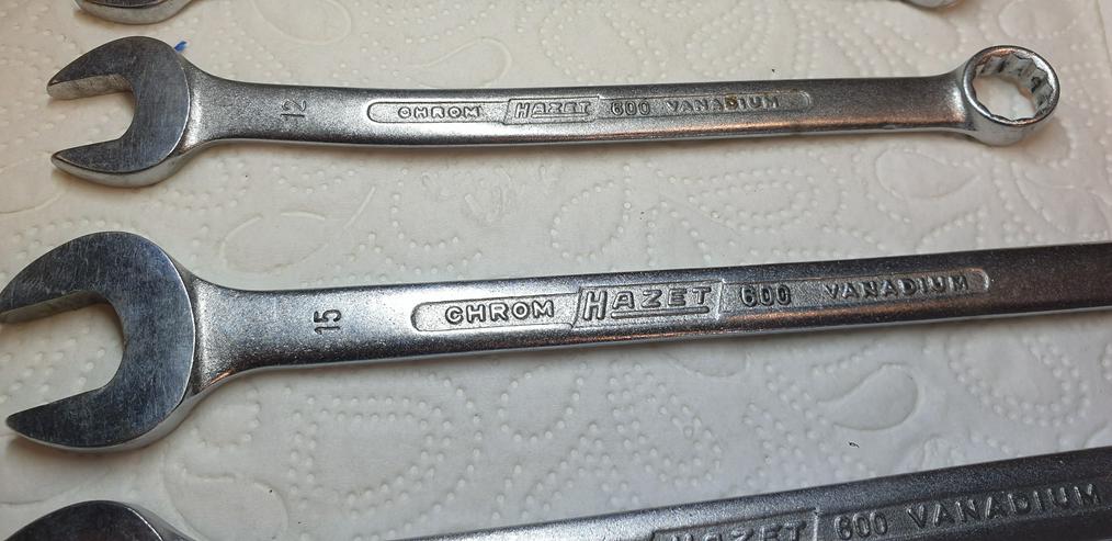 Bild 2: HAZET Ring Maul Schlüssel Set 11teilig als Satz oder Einzelstücke