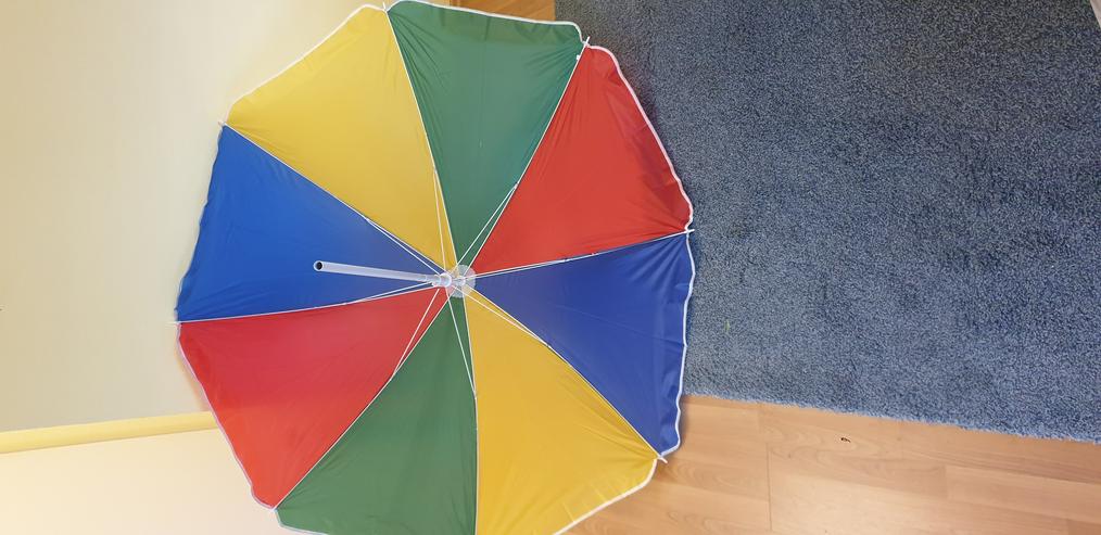 Bild 4: Transportabler Sonnenschirm / Strandschirm für Radausflüge, Picknick, Badesee, Schwimmbad, Garten