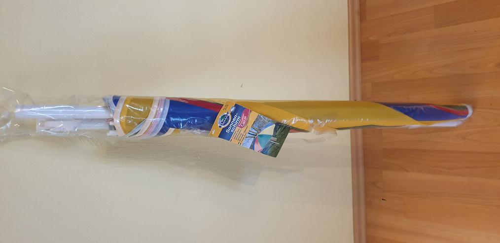 Transportabler Sonnenschirm / Strandschirm für Radausflüge, Picknick, Badesee, Schwimmbad, Garten