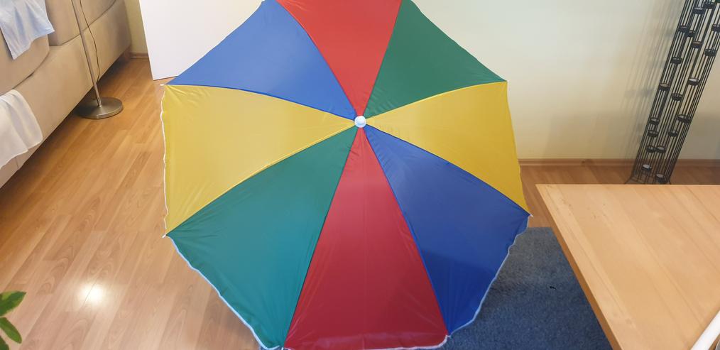 Bild 5: Transportabler Sonnenschirm / Strandschirm für Radausflüge, Picknick, Badesee, Schwimmbad, Garten
