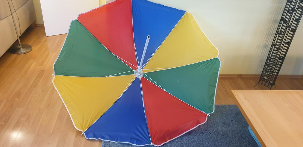 Bild 6: Transportabler Sonnenschirm / Strandschirm für Radausflüge, Picknick, Badesee, Schwimmbad, Garten