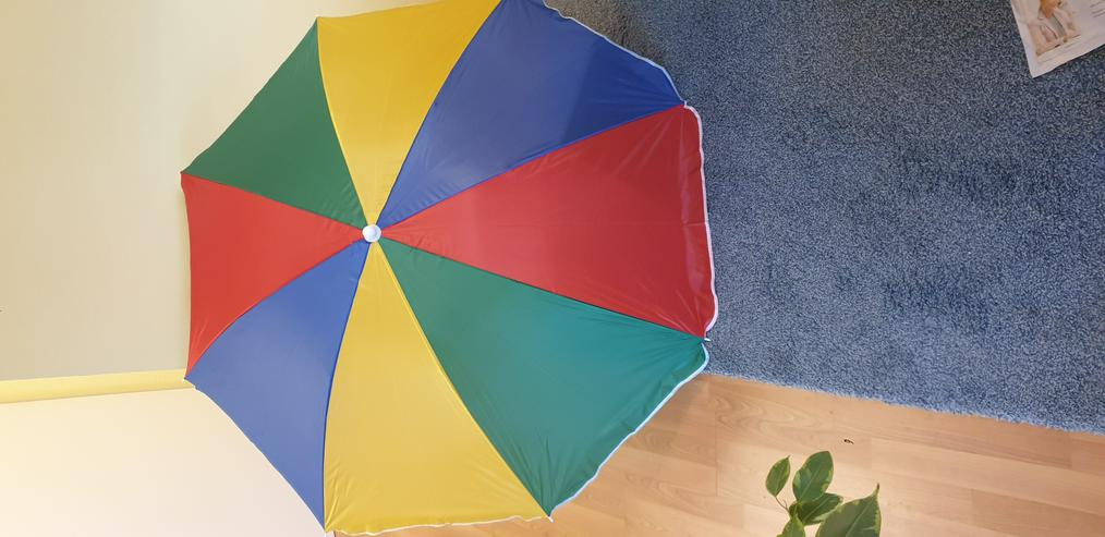 Bild 3: Transportabler Sonnenschirm / Strandschirm für Radausflüge, Picknick, Badesee, Schwimmbad, Garten