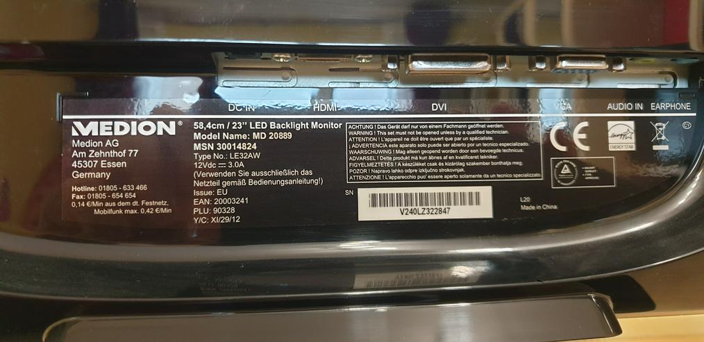 Bild 4: MEDION LED Backlight Monitor 58,4 cm / 23 Zoll, toller Zustand