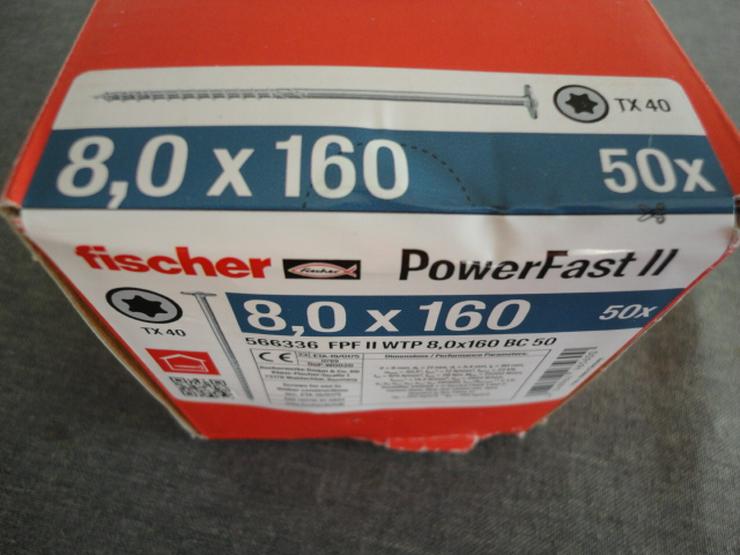 fischer PowerFast II, WTP 8,0x160 / 50 x/ NEU / OVP - Eisenwaren - Bild 1