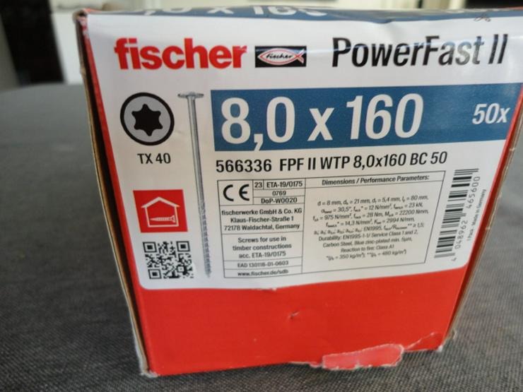 Bild 2: fischer PowerFast II, WTP 8,0x160 / 50 x/ NEU / OVP