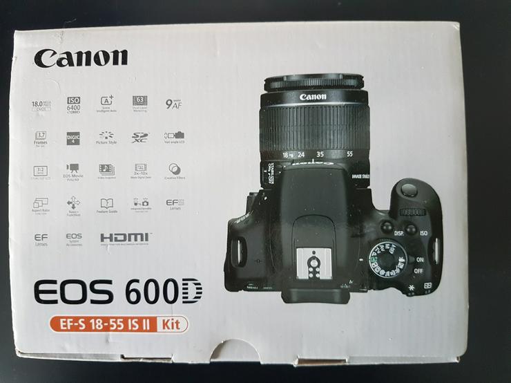 Bild 3: Canon EOS 600D + Objektiv + Tasche ( TOP ZUSTAND )