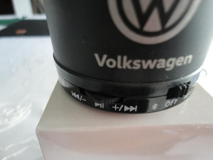 Bild 3: Volkswagen tragbarer Mini Bluetooth-Lautsrecher OVP/ Bedienungsanleitug /schwarz
