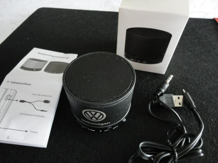 Volkswagen tragbarer Mini Bluetooth-Lautsrecher OVP/ Bedienungsanleitug /schwarz - Lautsprecher - Bild 1