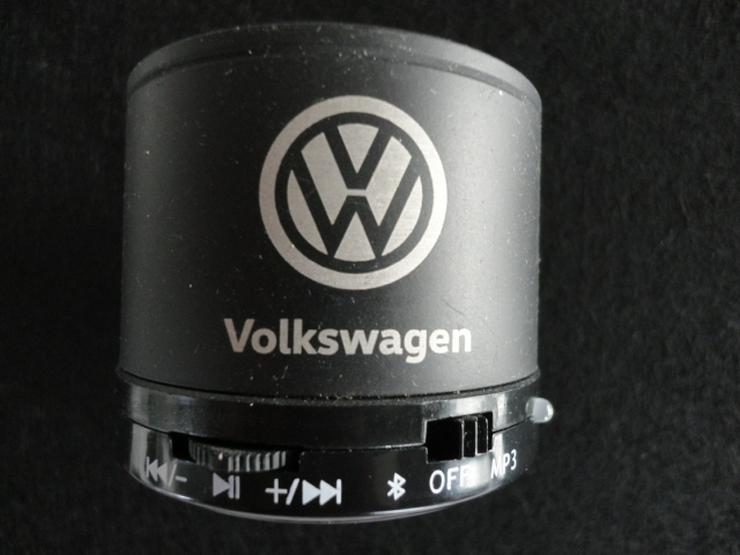 Bild 4: Volkswagen tragbarer Mini Bluetooth-Lautsrecher OVP/ Bedienungsanleitug /schwarz