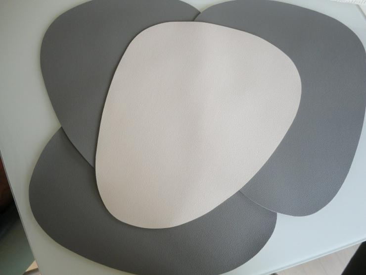 Bild 2: TISCHSETS zweifarbig OVAL, 4 Stück, NEU