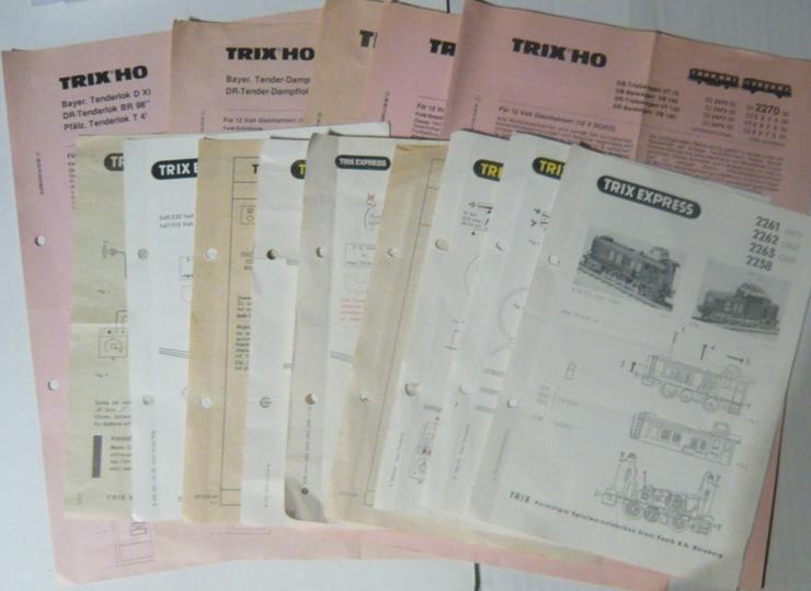 Bild 2: 14 x alte Bedienungsanleitungen Trix Express Loks etc. Sammler