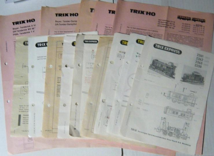 14 x alte Bedienungsanleitungen Trix Express Loks etc. Sammler