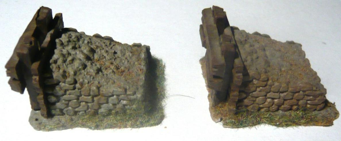 Bild 3: Nostalgie Prellbock H0 Holzbohlen und Schotter universell passend