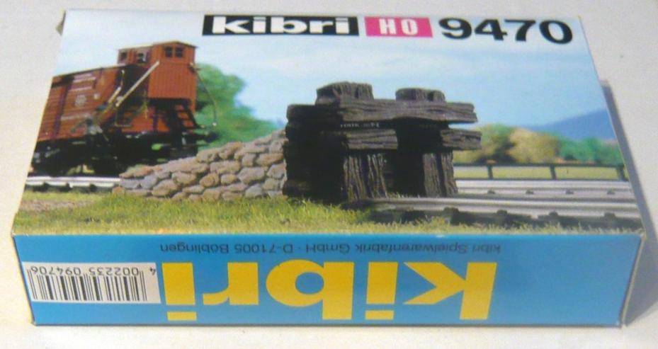 Bild 3: KIBRI H0 Prellbock H0 Bausatz Holzbohlen und Steine tolle Optik