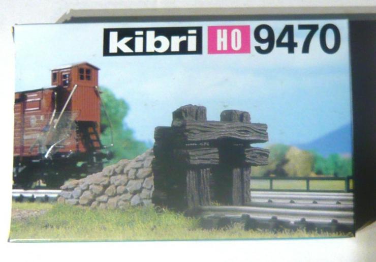Bild 2: KIBRI H0 Prellbock H0 Bausatz Holzbohlen und Steine tolle Optik