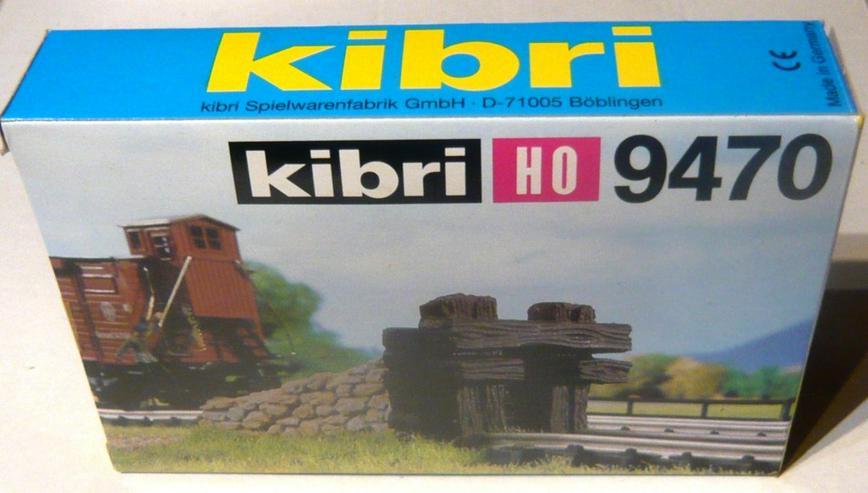 KIBRI H0 Prellbock H0 Bausatz Holzbohlen und Steine tolle Optik