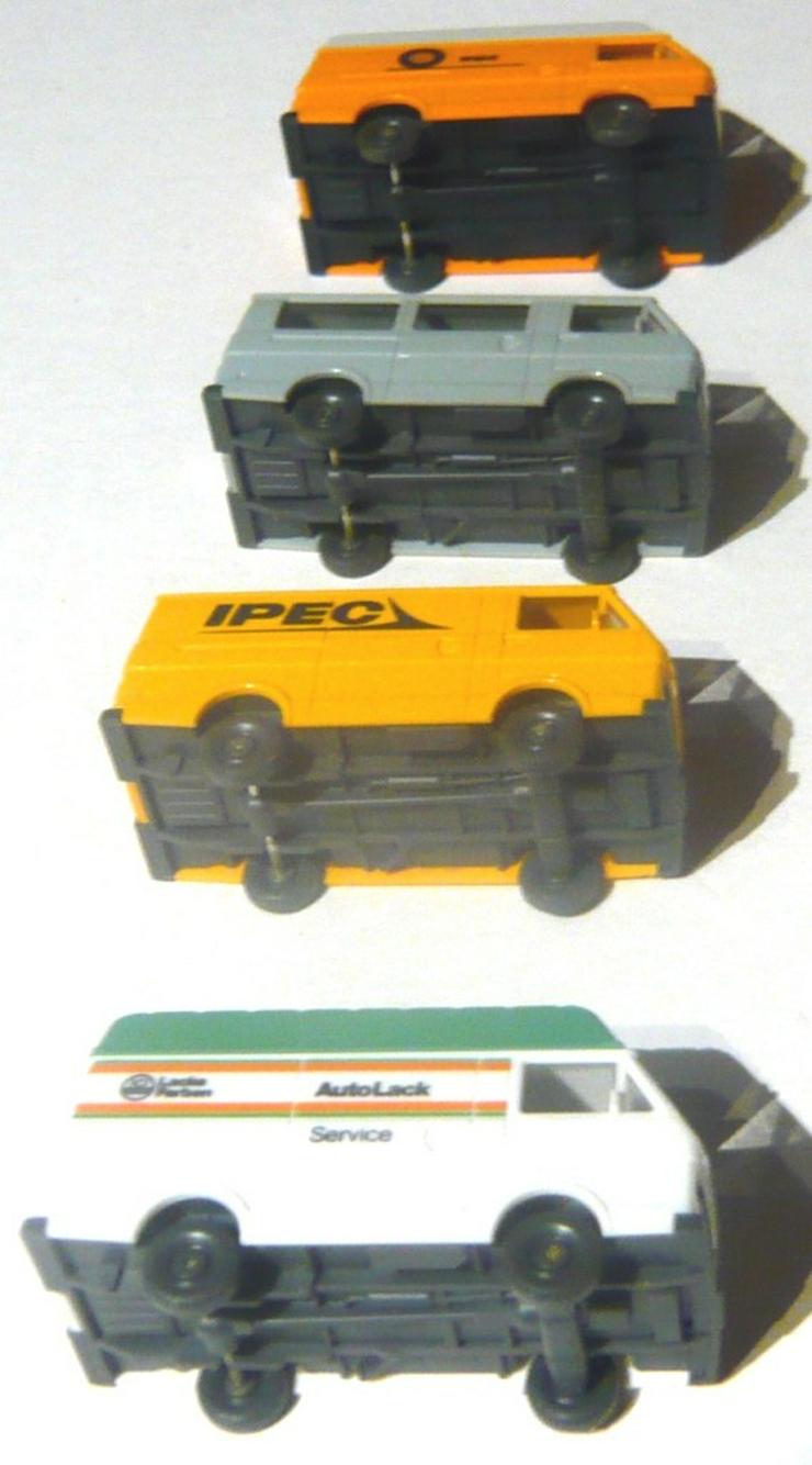Bild 3: Wiking alt 1:87 4x VW LT28 Ipec WMR Hochdach Auto Lack sehr gut