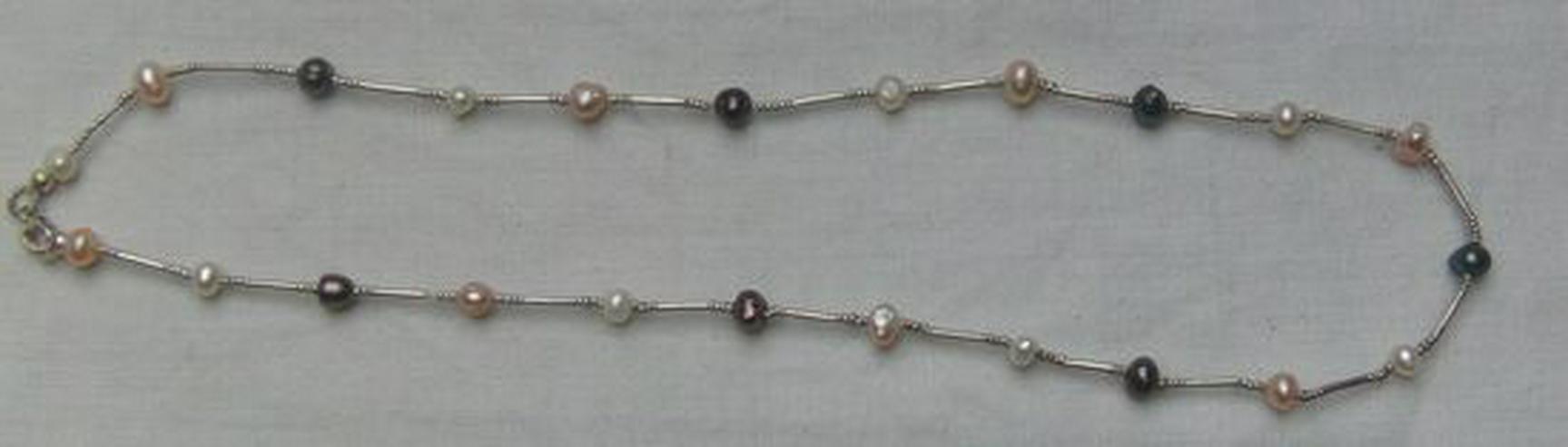 Bild 7: Perlencollier, 925 Silber