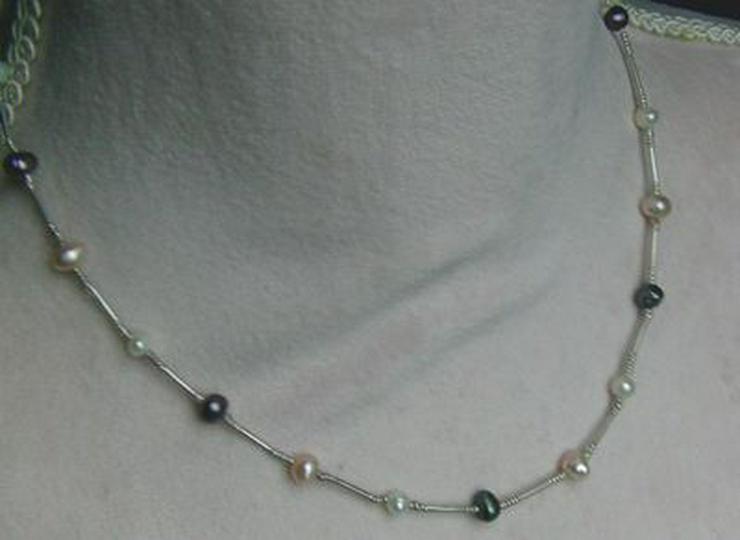 Bild 6: Perlencollier, 925 Silber